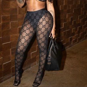 Gucci Supreme Tights Black Sz M